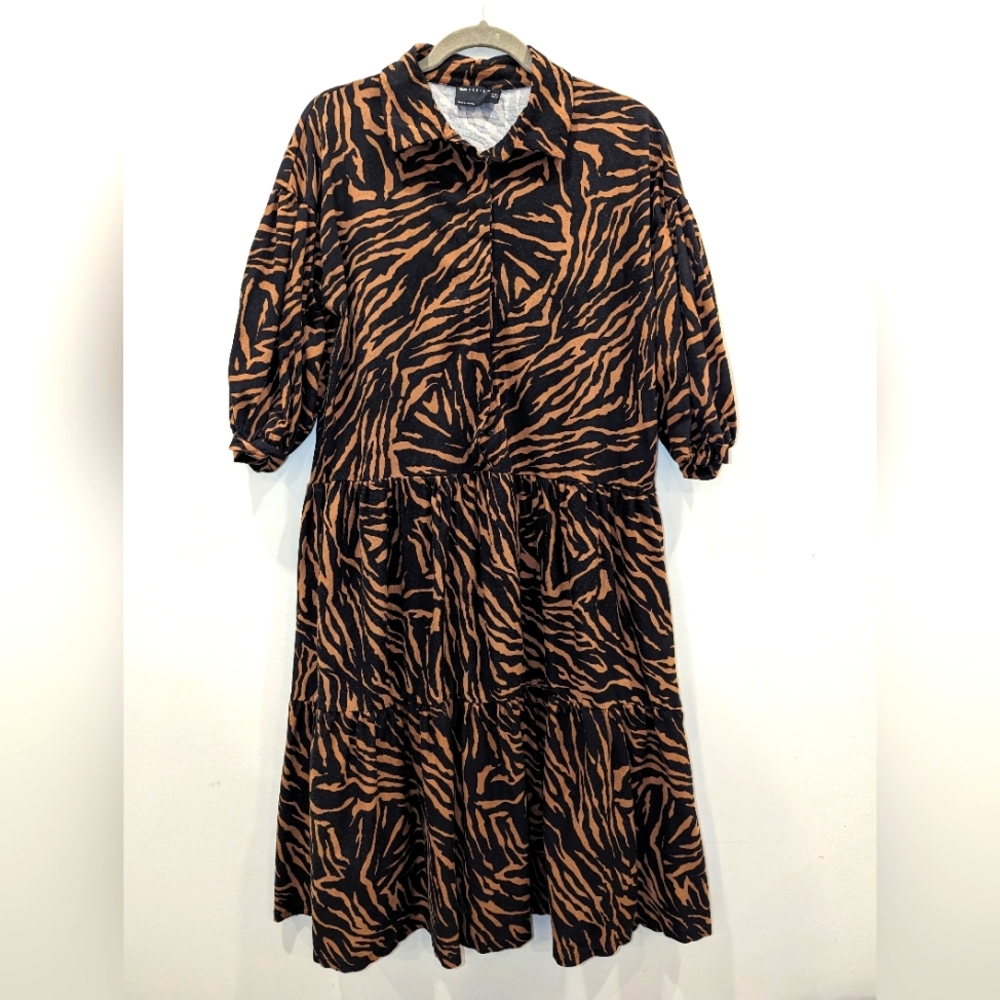 ASOS stunning animal print Knee Length Dress!AMAZING condition! (LIKE NEW)